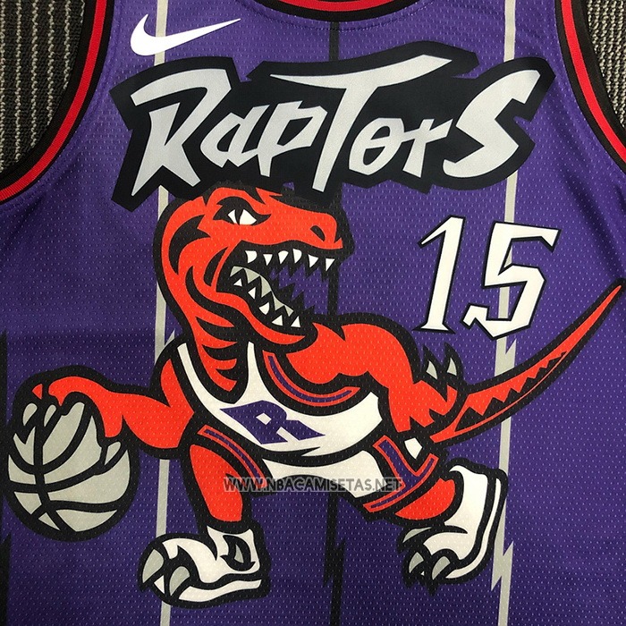 Camiseta Toronto Raptors Vince Carter NO 15 Classic Edition Violeta